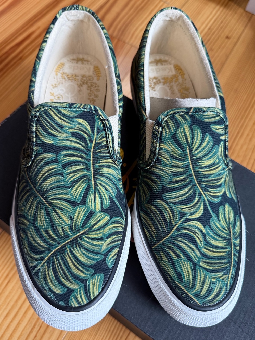 Keds x Rifle Paper Co. Slip-On Sneakers Palm Leaf Print